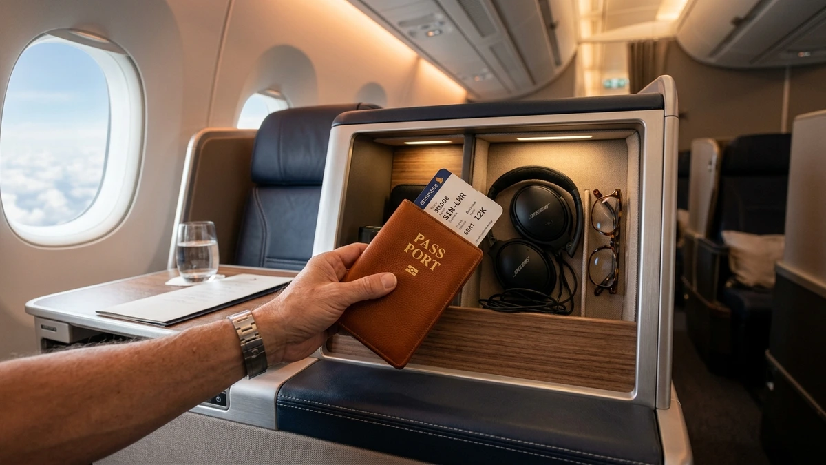 In-seat storage accommodates personal items, ensuring your essential documents remain accessible.