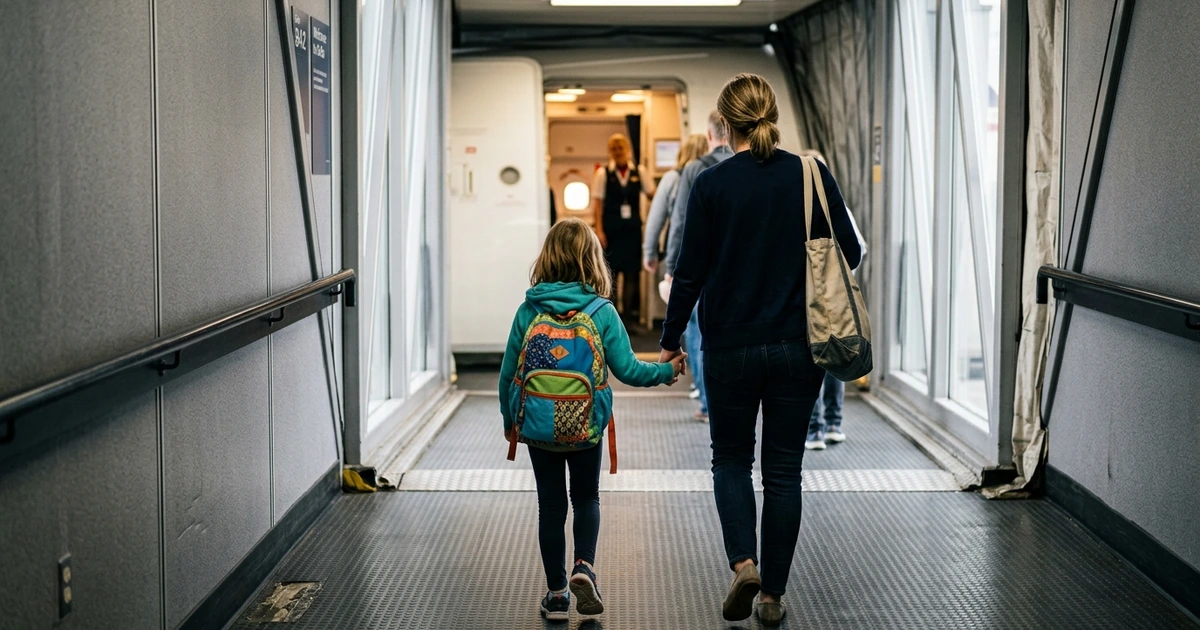 Priority boarding through the jet bridge gives families the extra minutes needed to settle in before departure.